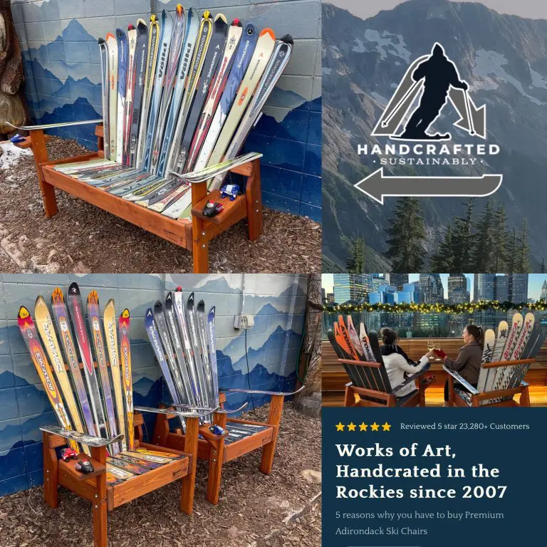 Customizable Fire Pit Starter Set with (2) Ski Chairs and a Ski Bench