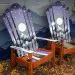 Purple starry ski Colorado Adirondack hybrid ski/snowboard chairs