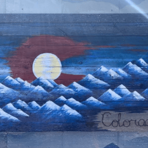 Colorado Night Mountain Mural Wall Art - 48"