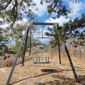 Customizable A-Frame and Hanging Ski Lift Swing Bench Combo