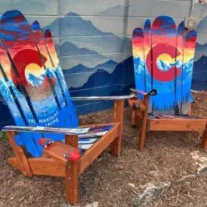 The mountains are calling Colorado hybrid Adirondack ski/snowboard chairs