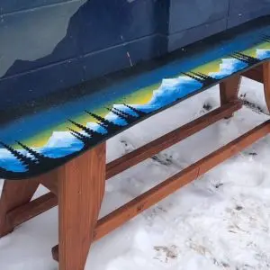 Northern Lights Single Snowboard Bench