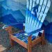 Snowy mountain skier Adirondack ski chair