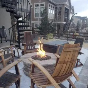 Wine Barrel Adirondack Rocking Chairs - Set of 4