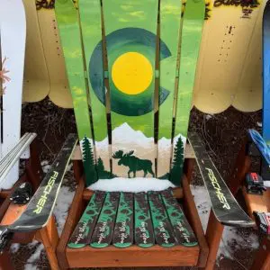 Moose Green Sky & Sunset Adirondack Chair