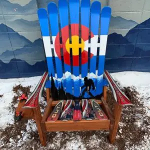 Bigfoot Sasquatch Yeti Colorado Flag Ski Chair