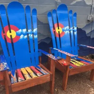 Colorado Flag Hybrid Mountain Stripe Chairs - Set of 2