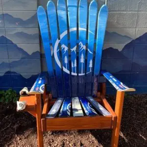 Blue Forest Mountain Fade Adirondack Ski Chair