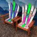 Kids sized Adirondack ski chairs