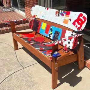 Customizable Original Snowboard Bench