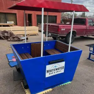 Customizable Replica Gondola Cabin with Stained Seats and Flip Up Table