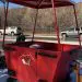 Vintage vail ski lift gondola outdoor bench
