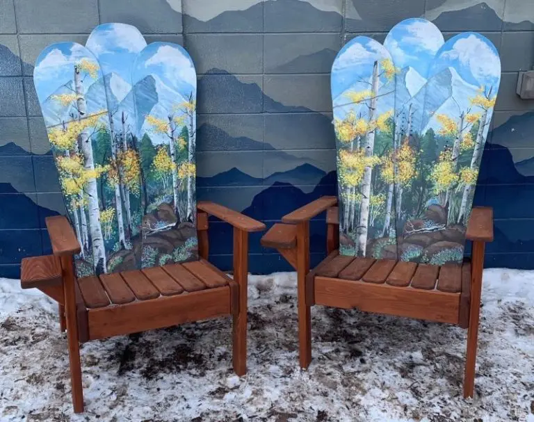 Aspen Forest Mural Snowboard Art Chairs – Set of 2