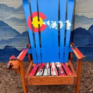 Colorado Flag Mountain Stripe Hybrid Ski and Snowboard Chair