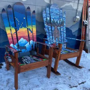 Alaska Sunset & Moose Mural Chair - Set of 2