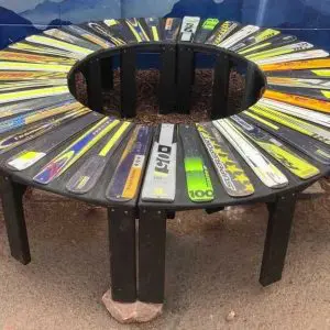 Circular Ski Bench