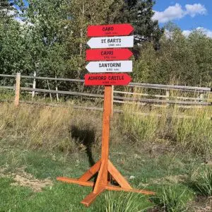 Customizable Standing Directional Sign