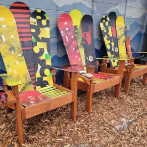 Customizable Snowboard Chairs - Set of 3