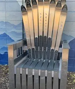 Stainless steel Adirondack ski throne