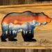 Bear mountain mural beetlekill wall art