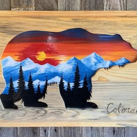 Bear mountain mural beetlekill wall art