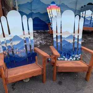 Mystic mountain field hybrid Adirondack snowboard chair