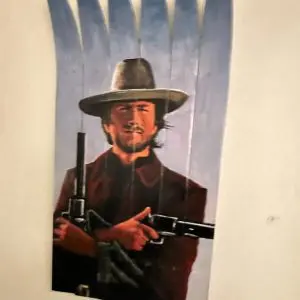 Clint Eastwood themed Ski wall art