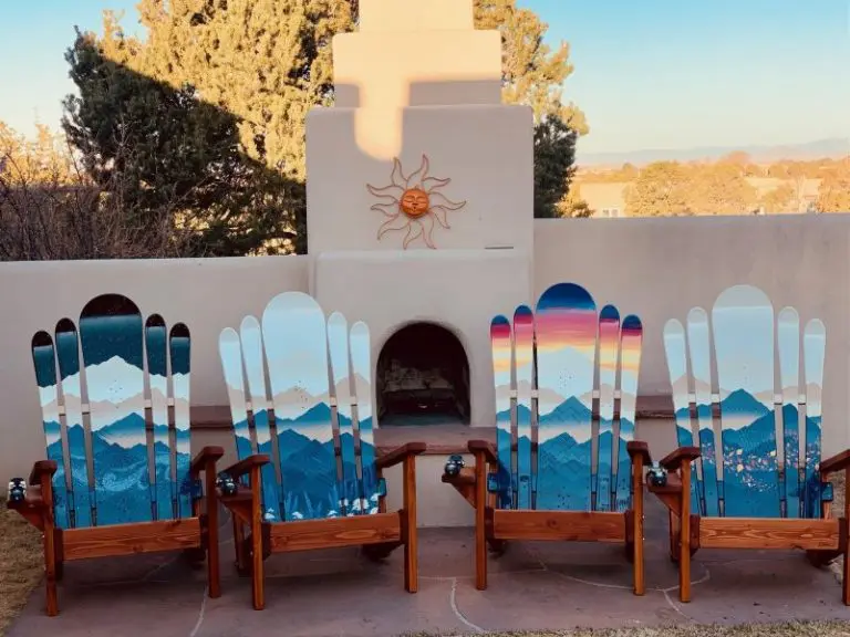 Mountain Field day/sunset/night Adirondack hybrid chair set