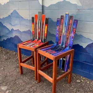 Customizable Ski Bar Stools - Set of 2