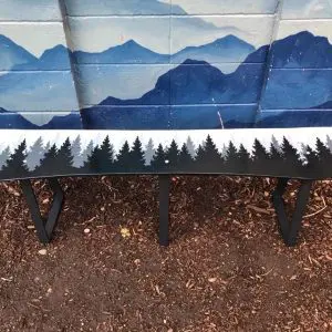 Steel Frame Monochrome Mystic Mountain Single Snowboard Bench