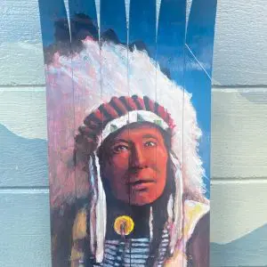 Native American Indian Chief Ski Wall Art