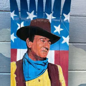 John Wayne Ski Art Oil painting