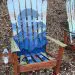 Blue mystic mountain Colorado Adirondack ski chair