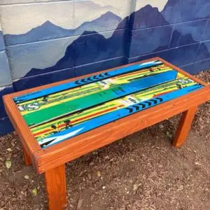 Customizable XL Ski Coffee Table - 44"x 24"