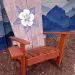 Wooden Grain Columbine Flower Adirondack Snowboard chair