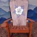 Wooden Grain Columbine Flower Adirondack Snowboard chair