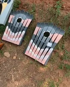Colorado Grey Mountain Mural Ski Cornhole Sets