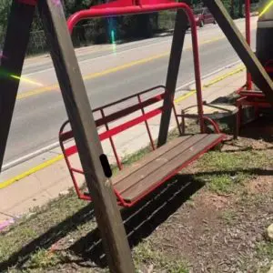 Customizable Wooden A-Frame & Ski ChairLift Replica Swing Bench Combo