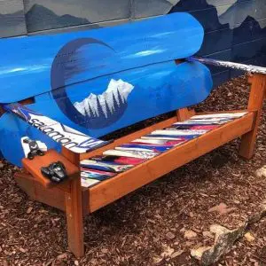 Blue Colorado Adirondack bench