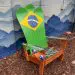 Brazil flag Adirondack snowboard chair