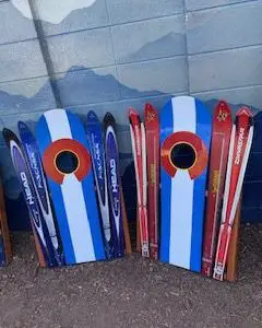 Colorado Flag Ski & Snowboard Corn Hole Set