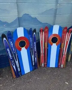 Colorado Flag Ski & Snowboard Corn Hole Set