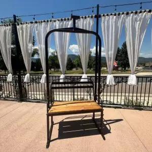 Customizable Powder Coated 2-Person Replica Chairlift Bench