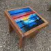 Hand Painted Mountain Forest Side Table