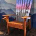 Hand painted Labrador ski chair rocker