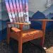 Hand painted Labrador ski chair rocker