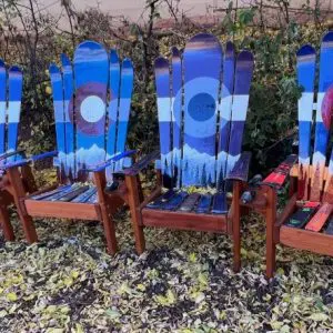 Colorado Sports Themed Hybrid Ski and Snowboard Chairs - Set of 4