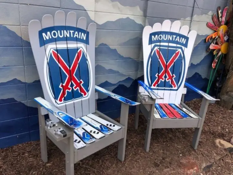 10th Mountain Division Tall Base Ski Chairs – Set of 2