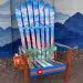 Colorado Flag Red Rock Mountains Ski Chair