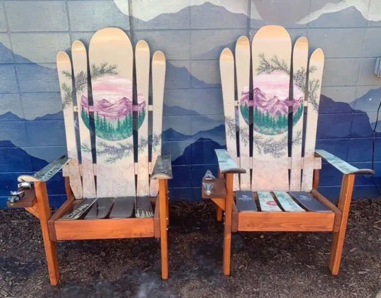 Mountain Mural Adirondack Hybrid Ski and Snowboard Chairs – Set of 2